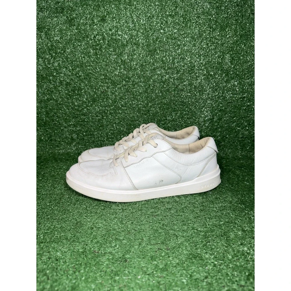 COLE HAAN Cross Court Womens Size 8.5 B White Leather Casual‎ Shoes Sneakers